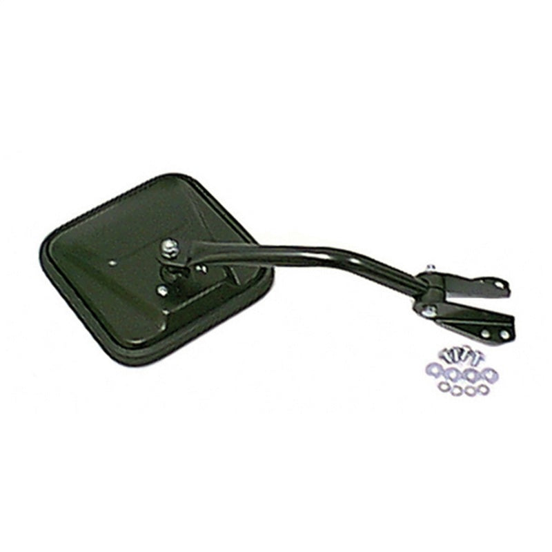 Omix Mirror Head and Arm Blk Lt-Side- 55-86 CJ Models - Black Ops Auto Works