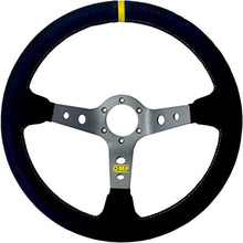 Load image into Gallery viewer, OMP Corsica Steering Wheel/3 Black Dish Spokes/ - Small Suede (Black) - Black Ops Auto Works