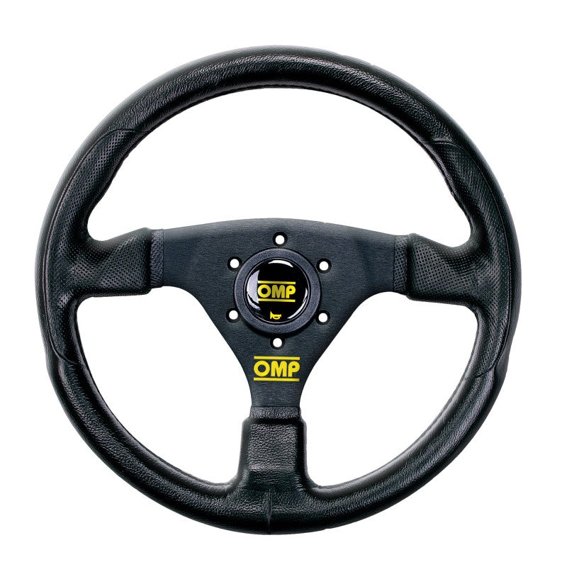 OMP GP Racing Steering Wheel - Black/Black - Black Ops Auto Works
