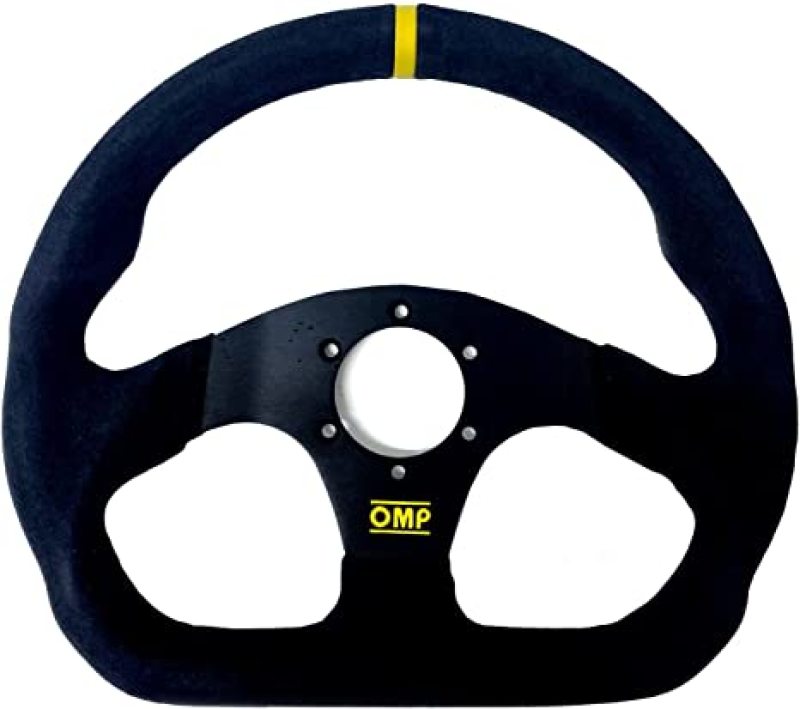OMP Superquadro Steering Wheel - Small Spokes - Suede (Black) - Black Ops Auto Works