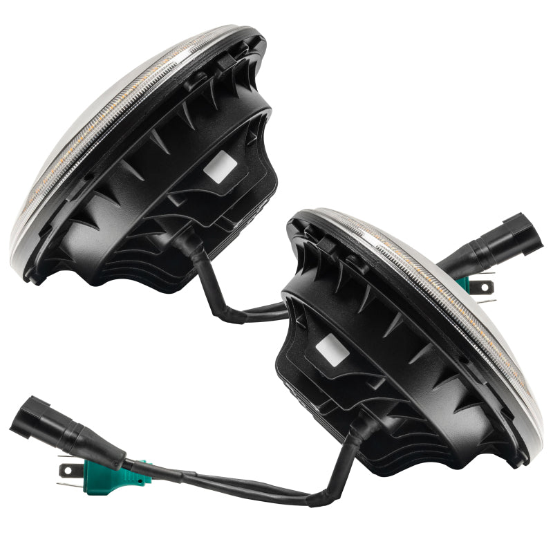 Oracle 07-18 Jeep Wrangler JK Switchback LED Halo Headlights - Amber/White - Switchback - Black Ops Auto Works