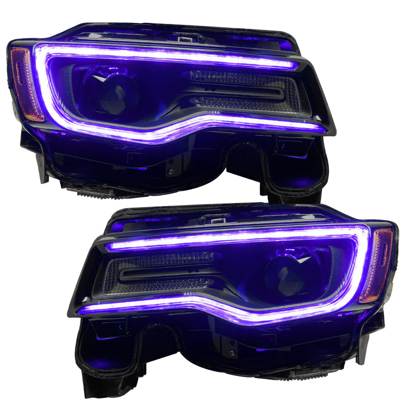 Oracle 14-21 Jeep Grand Cherokee Dynamic Headlight DRL Upgrade Kit - ColorSHIFT