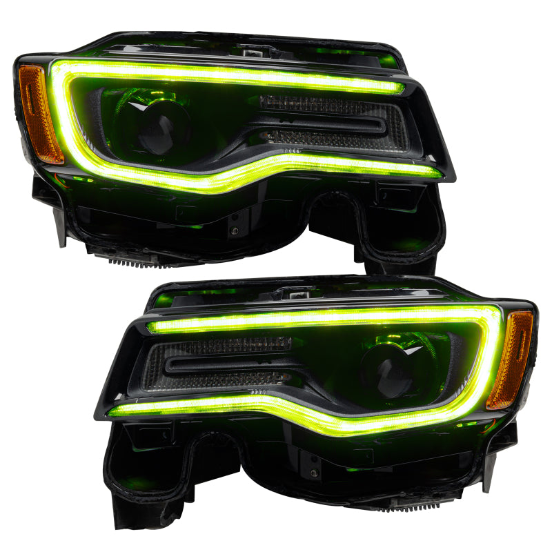 Oracle 14-21 Jeep Grand Cherokee Dynamic Headlight DRL Upgrade Kit - ColorSHIFT