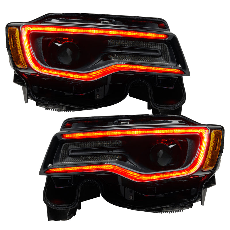 Oracle 14-21 Jeep Grand Cherokee Dynamic Headlight DRL Upgrade Kit - ColorSHIFT