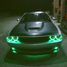 Load image into Gallery viewer, Oracle 15-21 Dodge Challenger Waterproof LED Fog Light Halo Kit - ColorSHIFT - Black Ops Auto Works