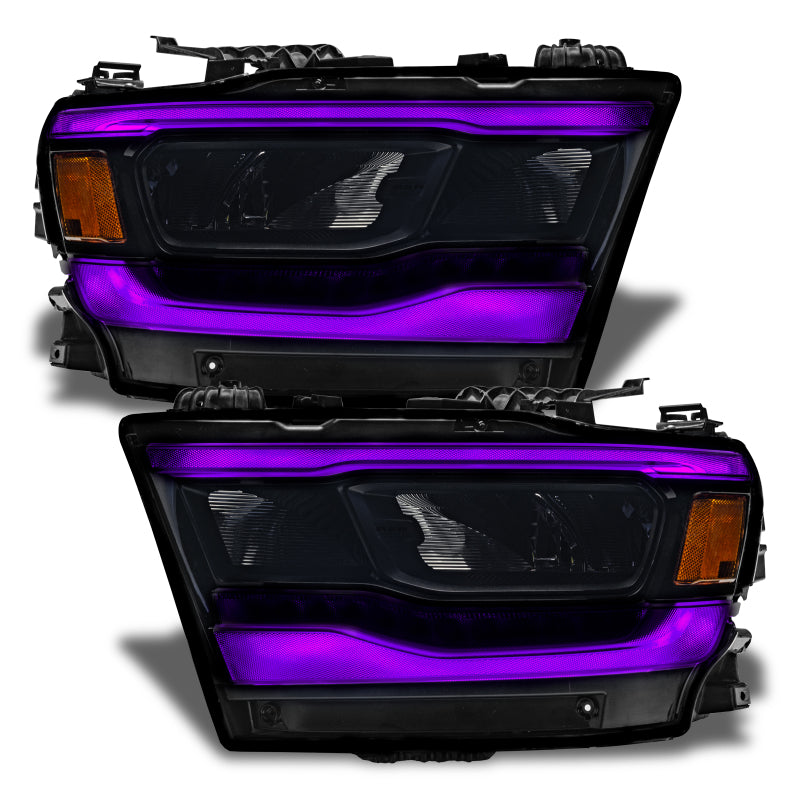 Oracle 19-21 Dodge RAM 1500 RGB+W Headlight DRL Upgrade Kit- Reflector LED Headlights - ColorSHIFT+W - Black Ops Auto Works