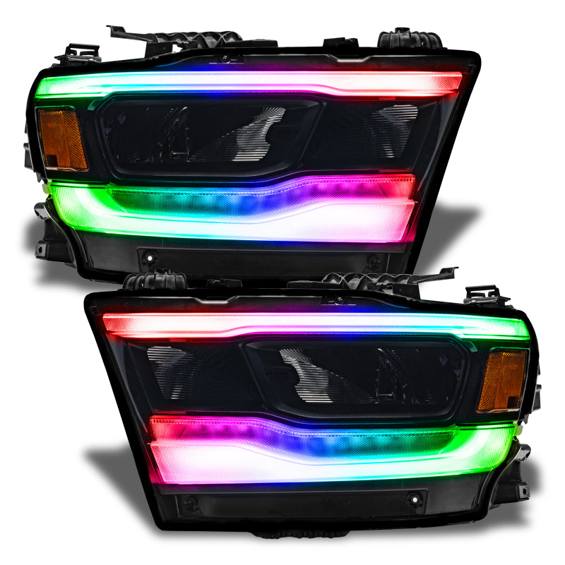 Oracle 19-21 Dodge RAM 1500 RGB+W Headlight DRL Upgrade Kit- Reflector LED Headlights - ColorSHIFT+W - Black Ops Auto Works