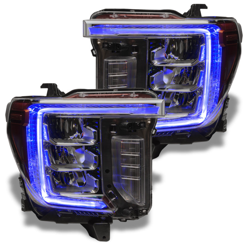 Oracle 20-21 GMC Sierra 2500/3500 HD RGB+W Headlight DRL Upgrade Kit - ColorSHIFT 2 - Black Ops Auto Works