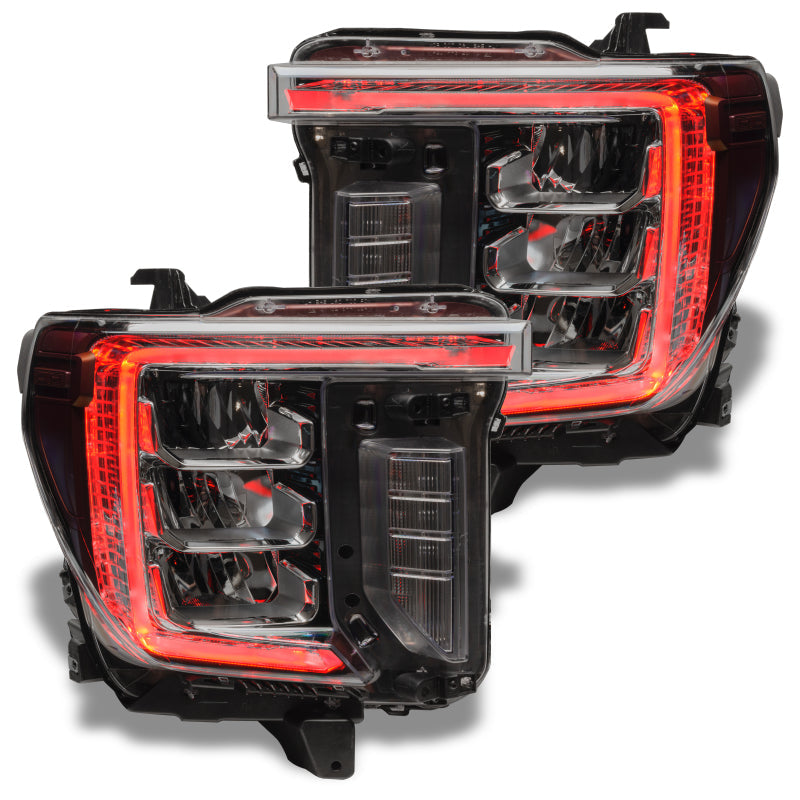 Oracle 20-21 GMC Sierra 2500/3500 HD RGB+W Headlight DRL Upgrade Kit - ColorSHIFT 2 - Black Ops Auto Works