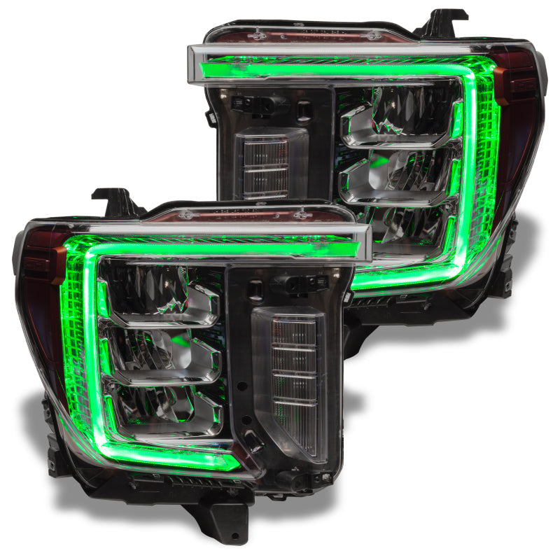 Oracle 20-21 GMC Sierra 2500/3500 HD RGB+W Headlight DRL Upgrade Kit - ColorSHIFT 2 - Black Ops Auto Works