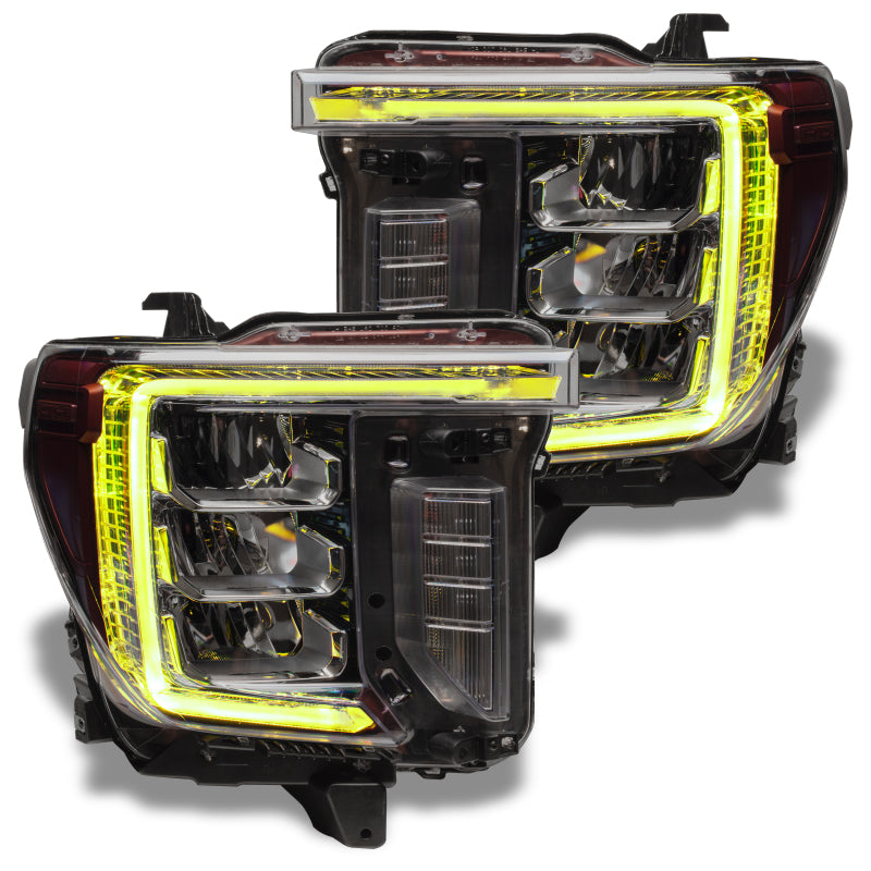 Oracle 20-21 GMC Sierra 2500/3500 HD RGB+W Headlight DRL Upgrade Kit - ColorSHIFT 2 - Black Ops Auto Works