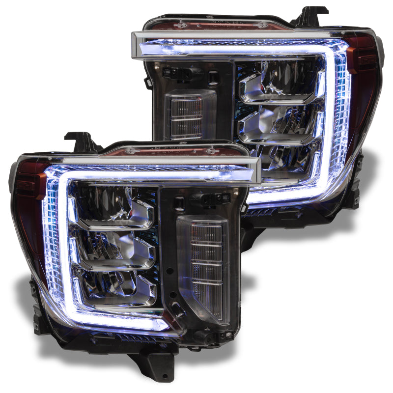 Oracle 20-21 GMC Sierra 2500/3500 HD RGB+W Headlight DRL Upgrade Kit - ColorSHIFT 2 - Black Ops Auto Works
