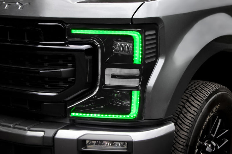 Oracle 20-22 Ford F-250/350 Super Duty Dynamic ColorSHIFT Headlight DRL Upgrade Kit w/Switchback - Black Ops Auto Works