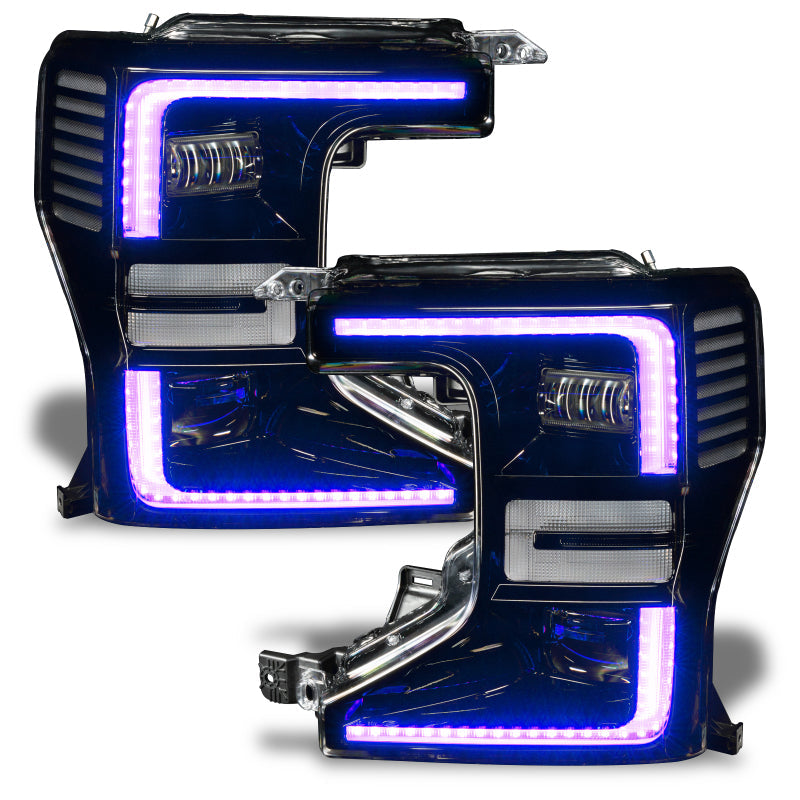 Oracle 20-22 Ford F-250/350 Super Duty Dynamic ColorSHIFT Headlight DRL Upgrade Kit w/Switchback - Black Ops Auto Works