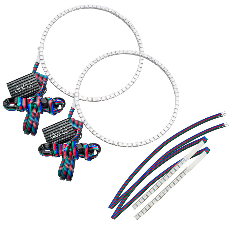 Oracle 21-22 Ford Bronco Headlight Halo Kit w/DRL Bar - Base Headlights ColorSHIFT -w/No Controller - Black Ops Auto Works