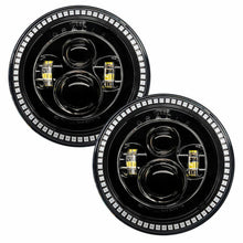 Load image into Gallery viewer, Oracle 7in High Powered LED Headlights - Black Bezel - ColorSHIFT 2.0 - Black Ops Auto Works