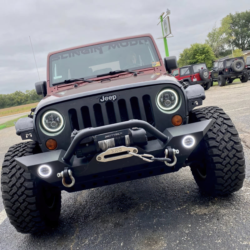 Oracle 7in High Powered LED Headlights - Black Bezel - ColorSHIFT No Controller-Headlights-ORACLE Lighting-810030390466-