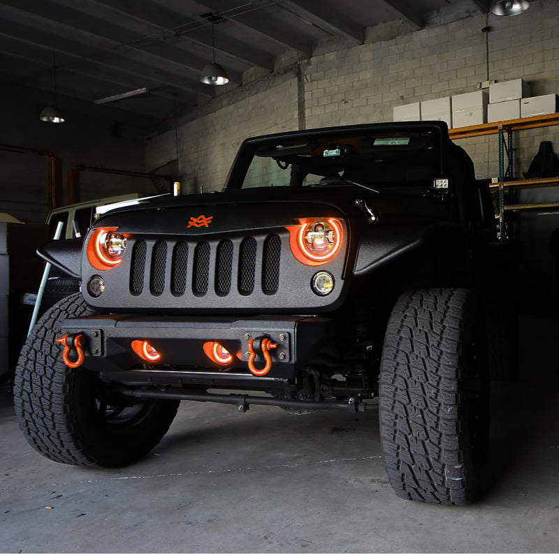 Oracle 7in High Powered LED Headlights - Black Bezel - ColorSHIFT No Controller-Headlights-ORACLE Lighting-810030390466-