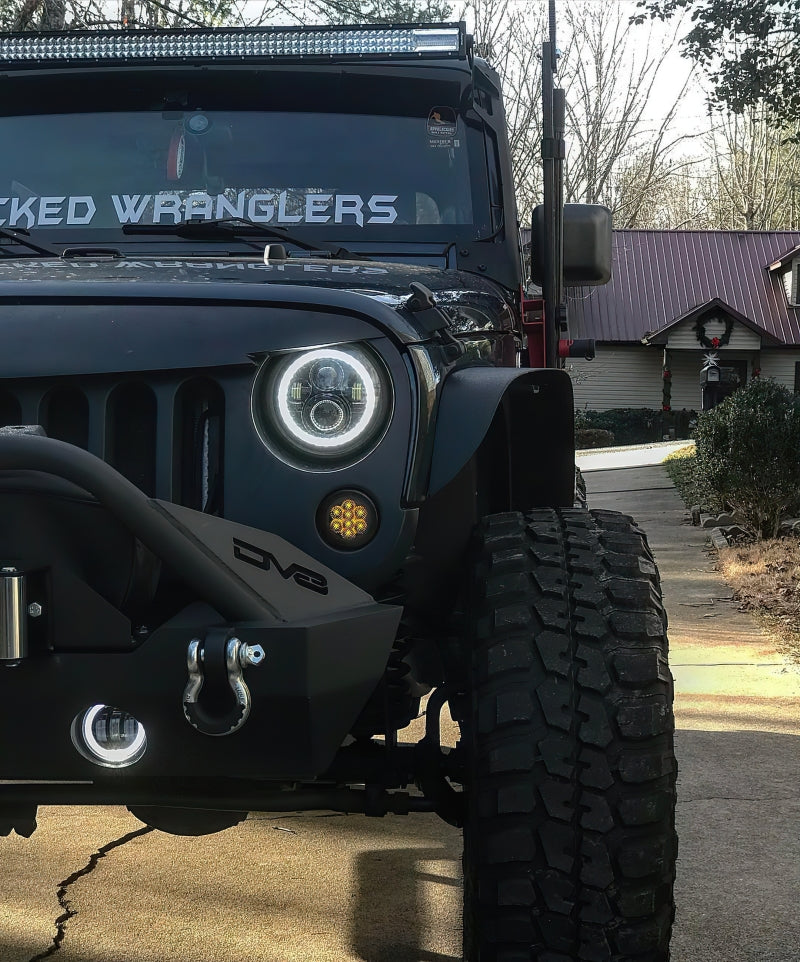 Oracle 7in High Powered LED Headlights - Black Bezel - ColorSHIFT No Controller-Headlights-ORACLE Lighting-810030390466-