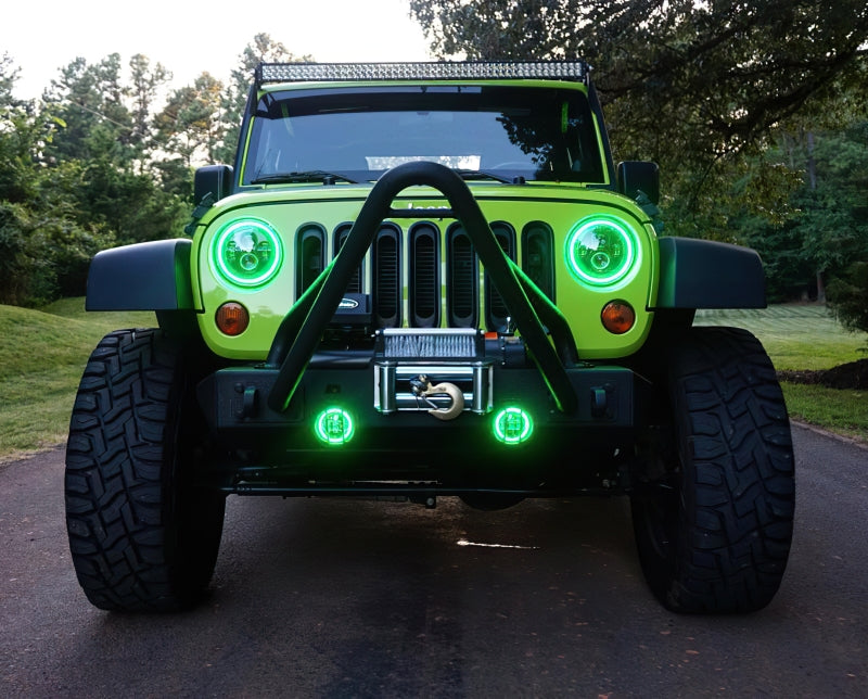 Oracle 7in High Powered LED Headlights - Black Bezel - ColorSHIFT No Controller-Headlights-ORACLE Lighting-810030390466-
