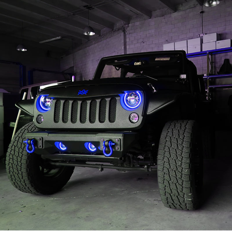 Oracle 7in High Powered LED Headlights - Black Bezel - ColorSHIFT No Controller-Headlights-ORACLE Lighting-810030390466-