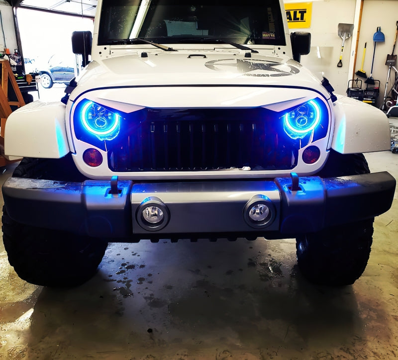 Oracle 7in High Powered LED Headlights - Black Bezel - ColorSHIFT No Controller-Headlights-ORACLE Lighting-810030390466-