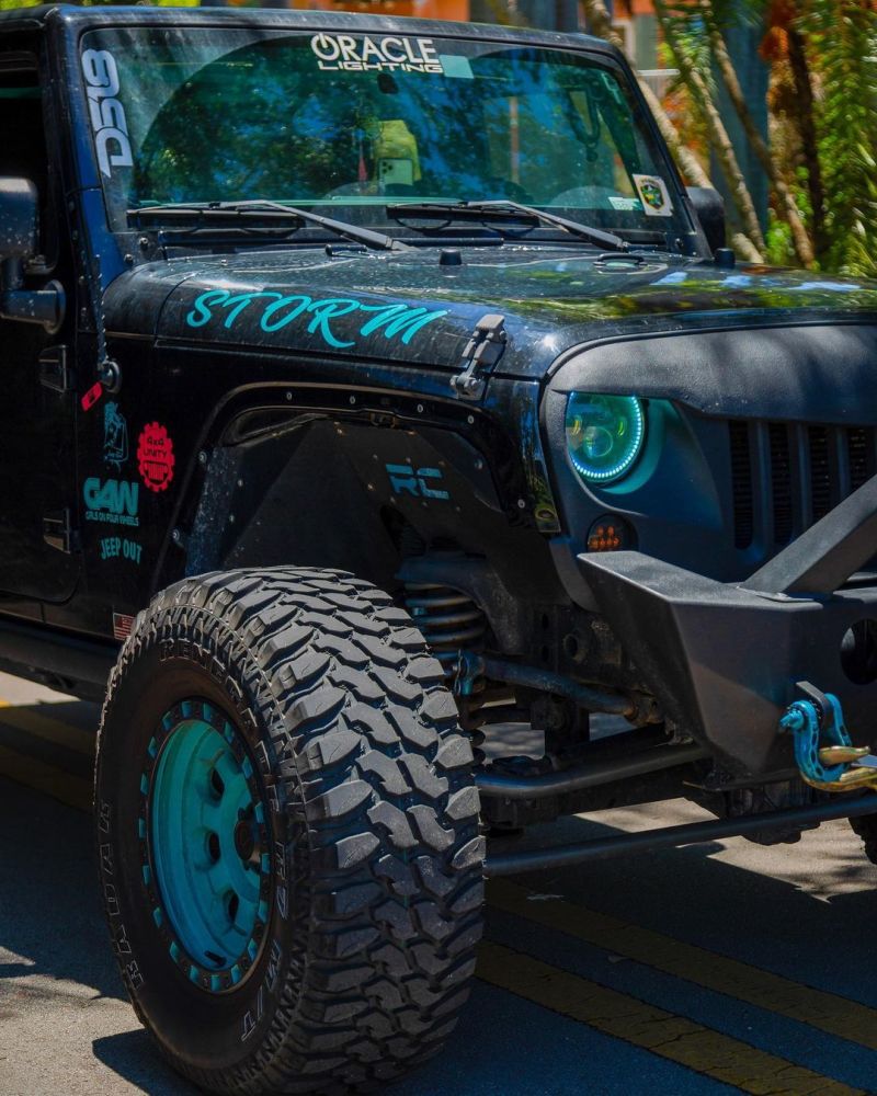 Oracle 7in High Powered LED Headlights - Black Bezel - ColorSHIFT No Controller-Headlights-ORACLE Lighting-810030390466-