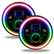 Load image into Gallery viewer, Oracle 7in High Powered LED Headlights - Black Bezel - ColorSHIFT No Controller-Headlights-ORACLE Lighting-810030390466-
