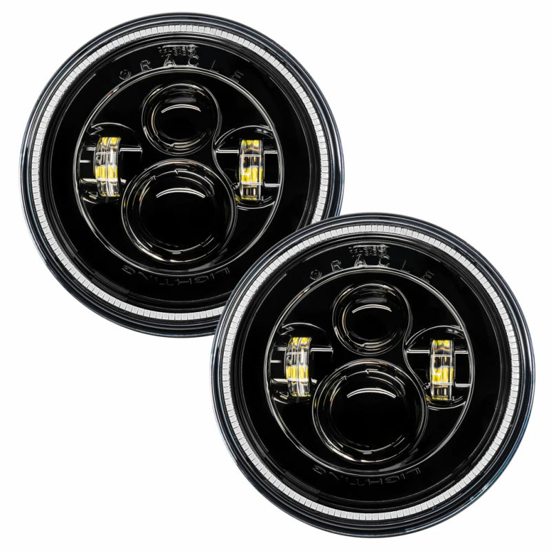 Oracle 7in High Powered LED Headlights - Black Bezel - Green - Black Ops Auto Works