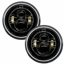 Load image into Gallery viewer, Oracle 7in High Powered LED Headlights - Black Bezel - Green - Black Ops Auto Works