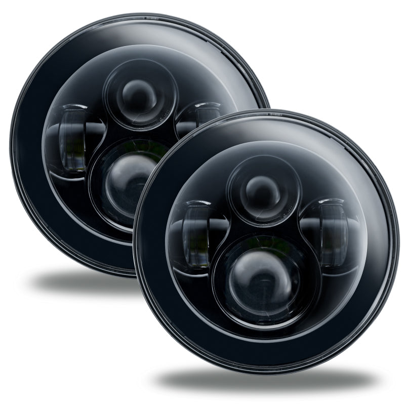Oracle 7in High Powered LED Headlights - NO HALO - Black Bezel - Black Ops Auto Works