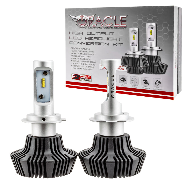 Oracle H7 4000 Lumen LED Headlight Bulbs (Pair) - 6000K - Black Ops Auto Works