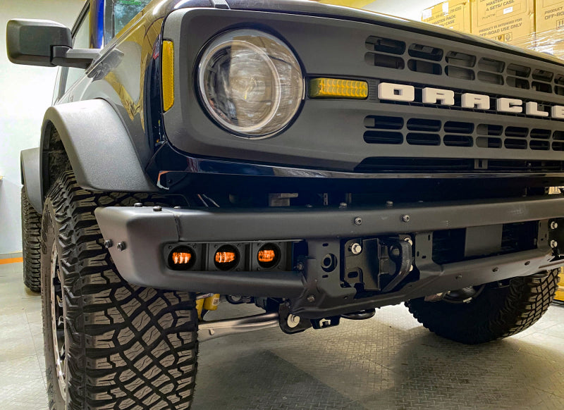 Oracle High 21-22 Ford Bronco Triple LED Fog Light kit for Steel Bumper - Black Ops Auto Works