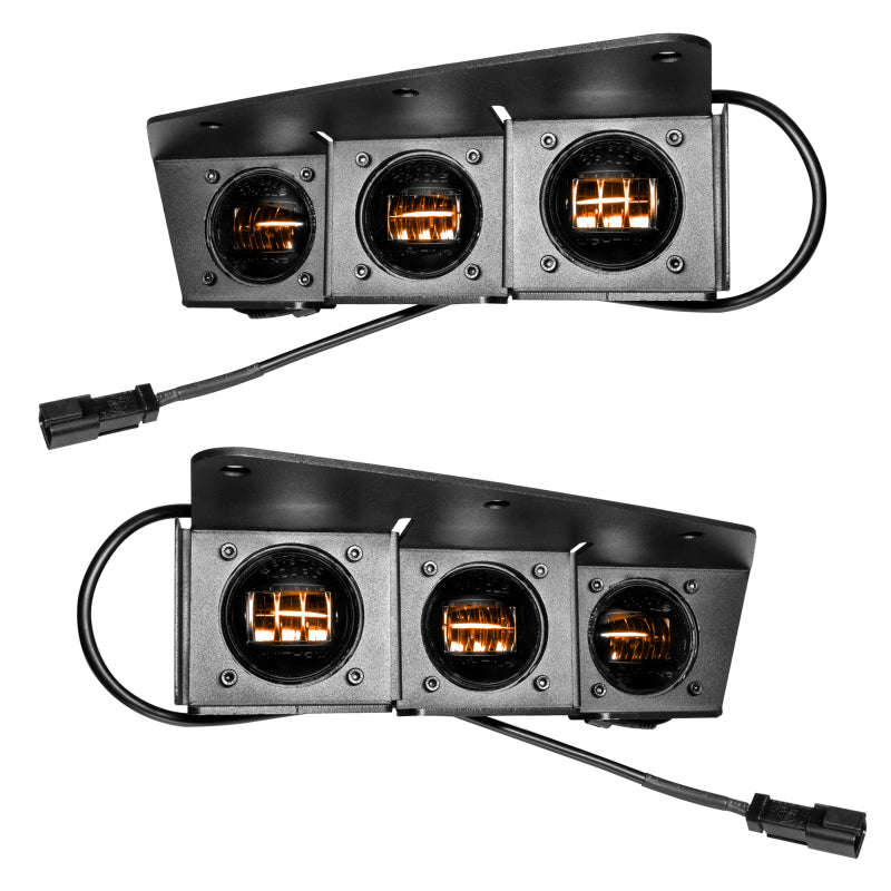 Oracle High 21-22 Ford Bronco Triple LED Fog Light kit for Steel Bumper - Black Ops Auto Works