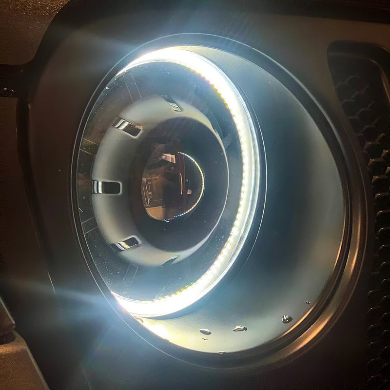 Oracle Jeep JL/Gladiator JT Oculus Switchback Bi-LED Projector Headlights - Amber/White Switchback - Black Ops Auto Works
