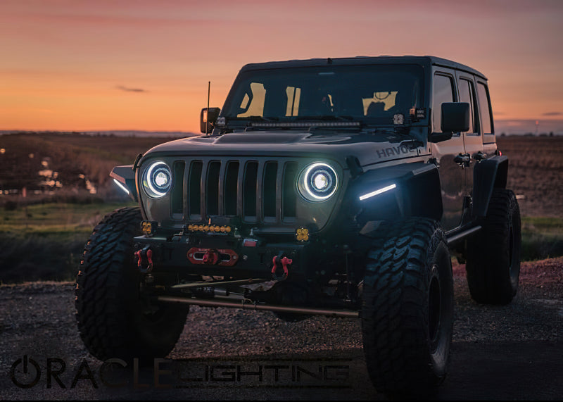Oracle Jeep JL/Gladiator JT Oculus Switchback Bi-LED Projector Headlights - Amber/White Switchback - Black Ops Auto Works