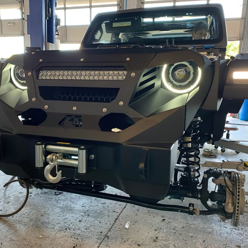 Oracle Jeep JL/Gladiator JT Oculus Switchback Bi-LED Projector Headlights - Amber/White Switchback - Black Ops Auto Works