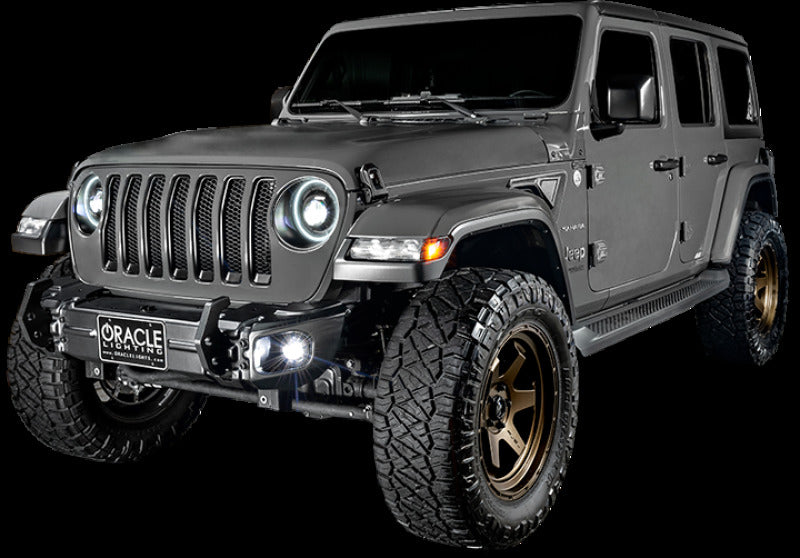 Oracle Jeep Wrangler JK/JL/JT High Performance W LED Fog Lights - ColorSHIFT w/o Controller - Black Ops Auto Works