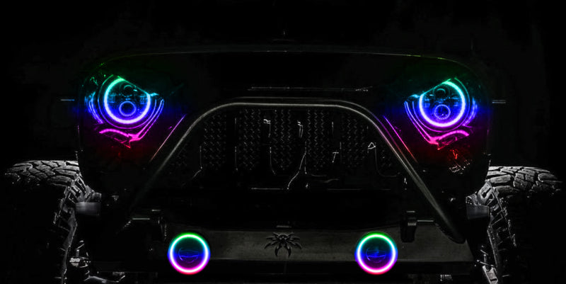 Oracle Jeep Wrangler JK/JL/JT High Performance W LED Fog Lights - ColorSHIFT w/o Controller - Black Ops Auto Works