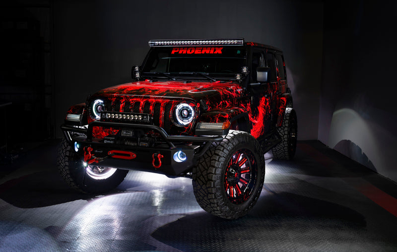 Oracle Jeep Wrangler JK/JL/JT High Performance W LED Fog Lights - ColorSHIFT w/o Controller - Black Ops Auto Works