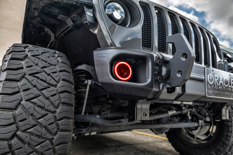Oracle Jeep Wrangler JK/JL/JT High Performance W LED Fog Lights - ColorSHIFT w/o Controller - Black Ops Auto Works