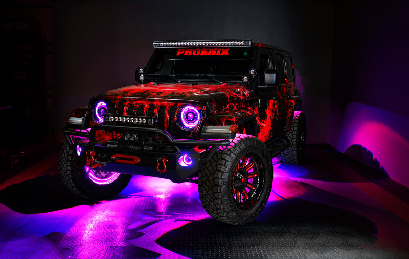Oracle Jeep Wrangler JK/JL/JT High Performance W LED Fog Lights - ColorSHIFT w/o Controller - Black Ops Auto Works