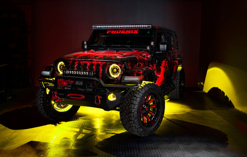 Oracle Jeep Wrangler JK/JL/JT High Performance W LED Fog Lights - ColorSHIFT w/o Controller - Black Ops Auto Works