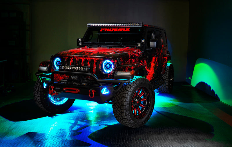 Oracle Jeep Wrangler JK/JL/JT High Performance W LED Fog Lights - ColorSHIFT w/o Controller - Black Ops Auto Works