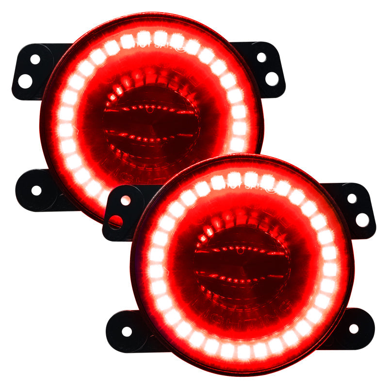 Oracle Jeep Wrangler JK/JL/JT High Performance W LED Fog Lights - ColorSHIFT w/o Controller - Black Ops Auto Works