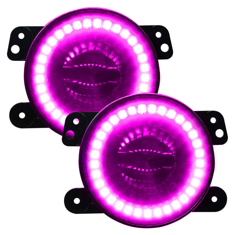 Oracle Jeep Wrangler JK/JL/JT High Performance W LED Fog Lights - ColorSHIFT w/o Controller - Black Ops Auto Works