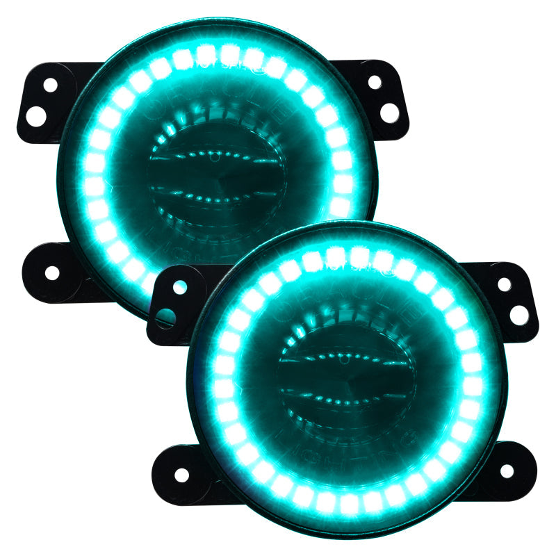 Oracle Jeep Wrangler JK/JL/JT High Performance W LED Fog Lights - ColorSHIFT w/o Controller - Black Ops Auto Works