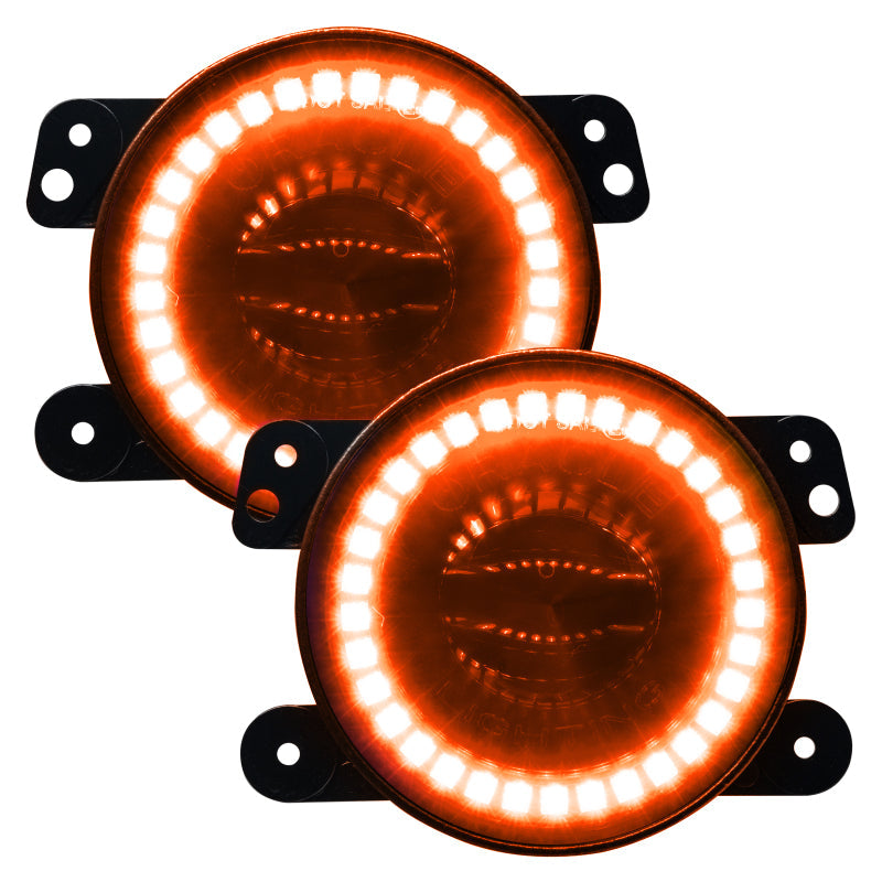 Oracle Jeep Wrangler JK/JL/JT High Performance W LED Fog Lights - ColorSHIFT w/o Controller - Black Ops Auto Works