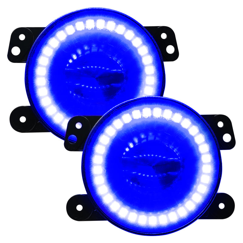 Oracle Jeep Wrangler JK/JL/JT High Performance W LED Fog Lights - ColorSHIFT w/o Controller - Black Ops Auto Works