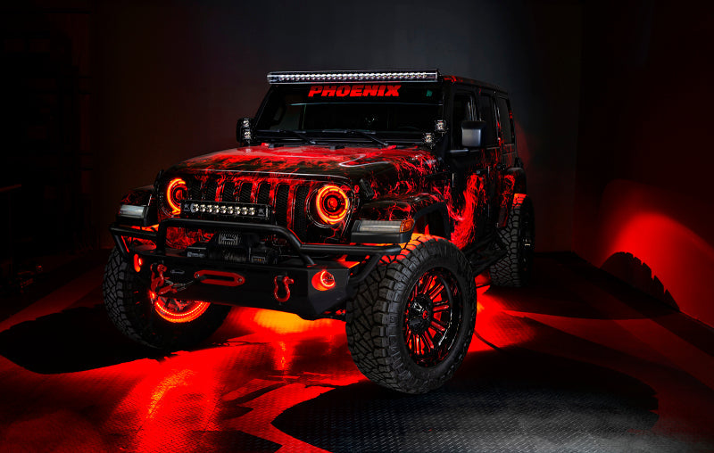 Oracle Jeep Wrangler JK/JL/JT High Performance W LED Fog Lights - ColorSHIFT w/o Controller - Black Ops Auto Works